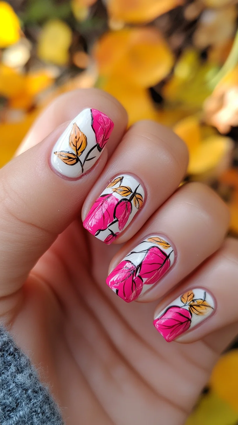 Embrace Nature: Elegant Floral Nail Art with Vibrant Colors