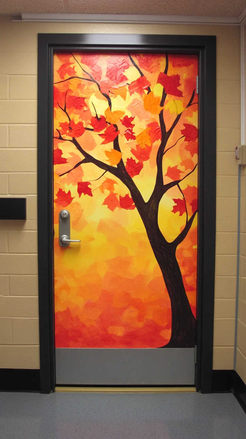Embrace Nature's Palette: Transformative Fall-Inspired Door Mural