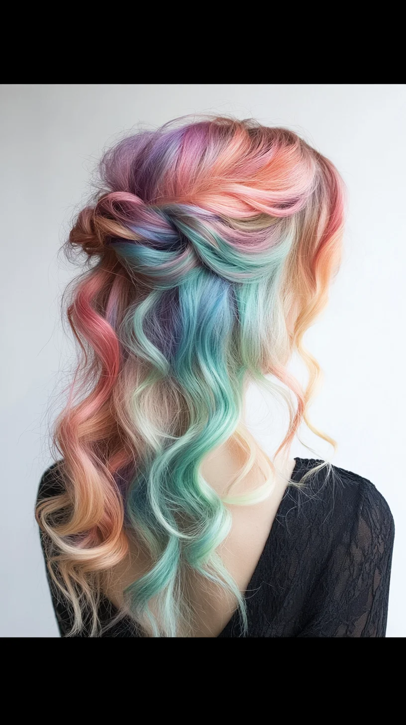 Embrace Pastel Perfection: The Whimsical Mermaid Wave Hairstyle