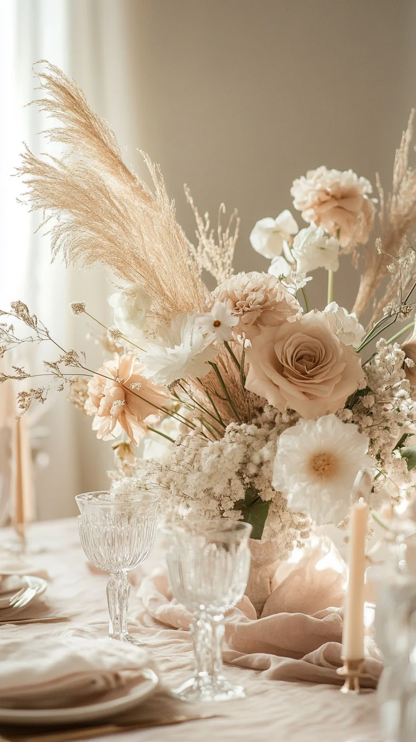 Embrace Soft Elegance: A Timeless Floral Centerpiece for Every Occasion