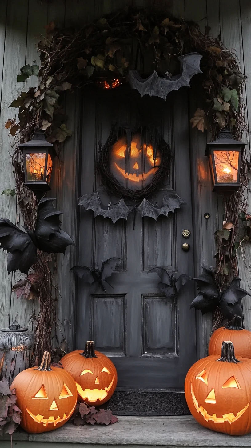 Embrace Spooktacular Charm: A Halloween-Inspired Entryway to Remember