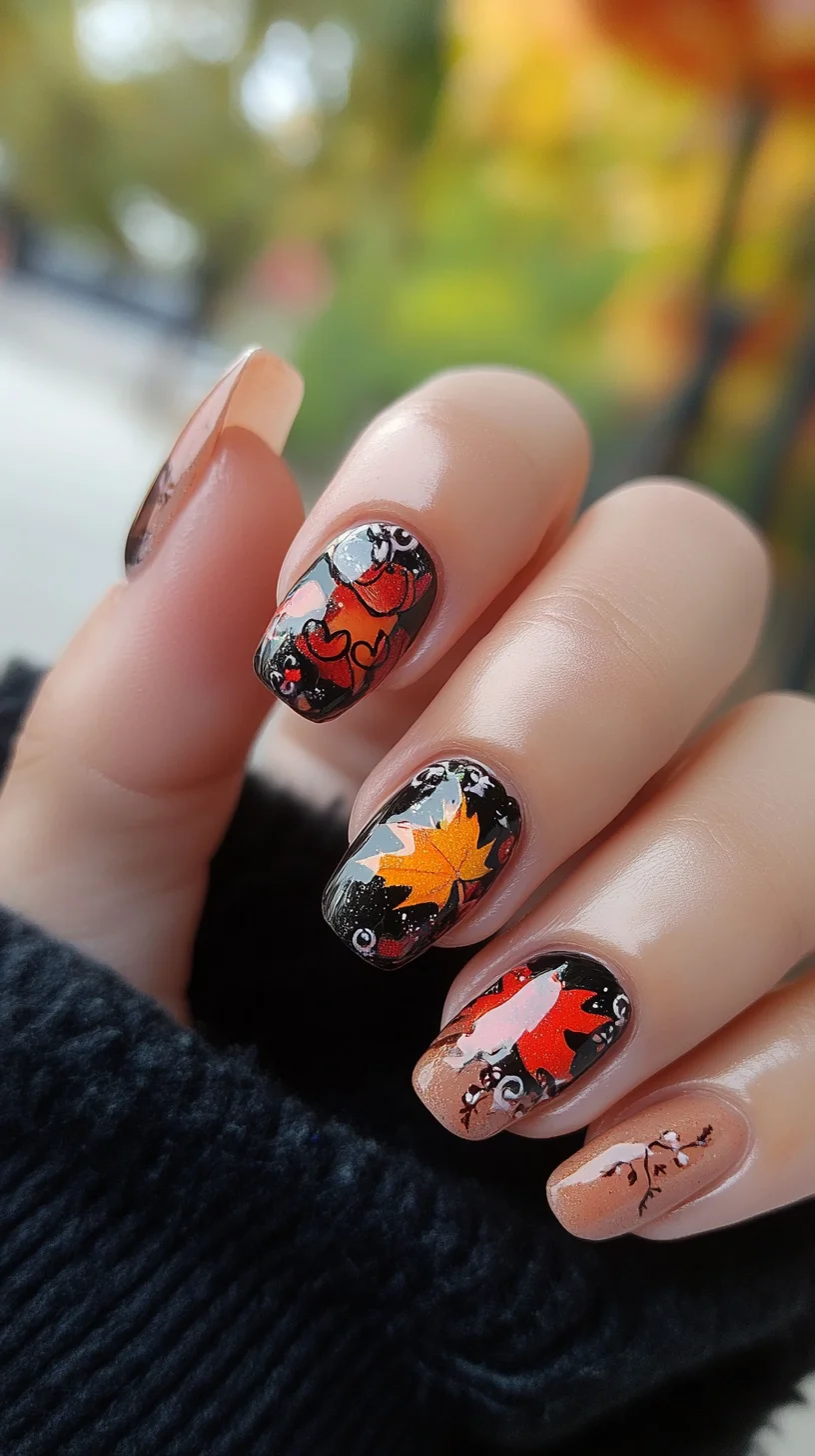 Embrace the Autumn Vibes with Delightful Leafy Nail Art!