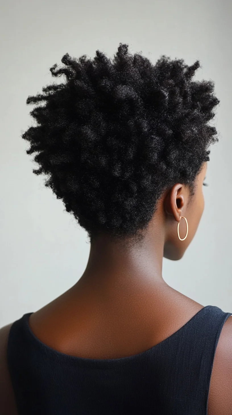 Embrace the Bold: Effortless Choppy Curly Natural Updo