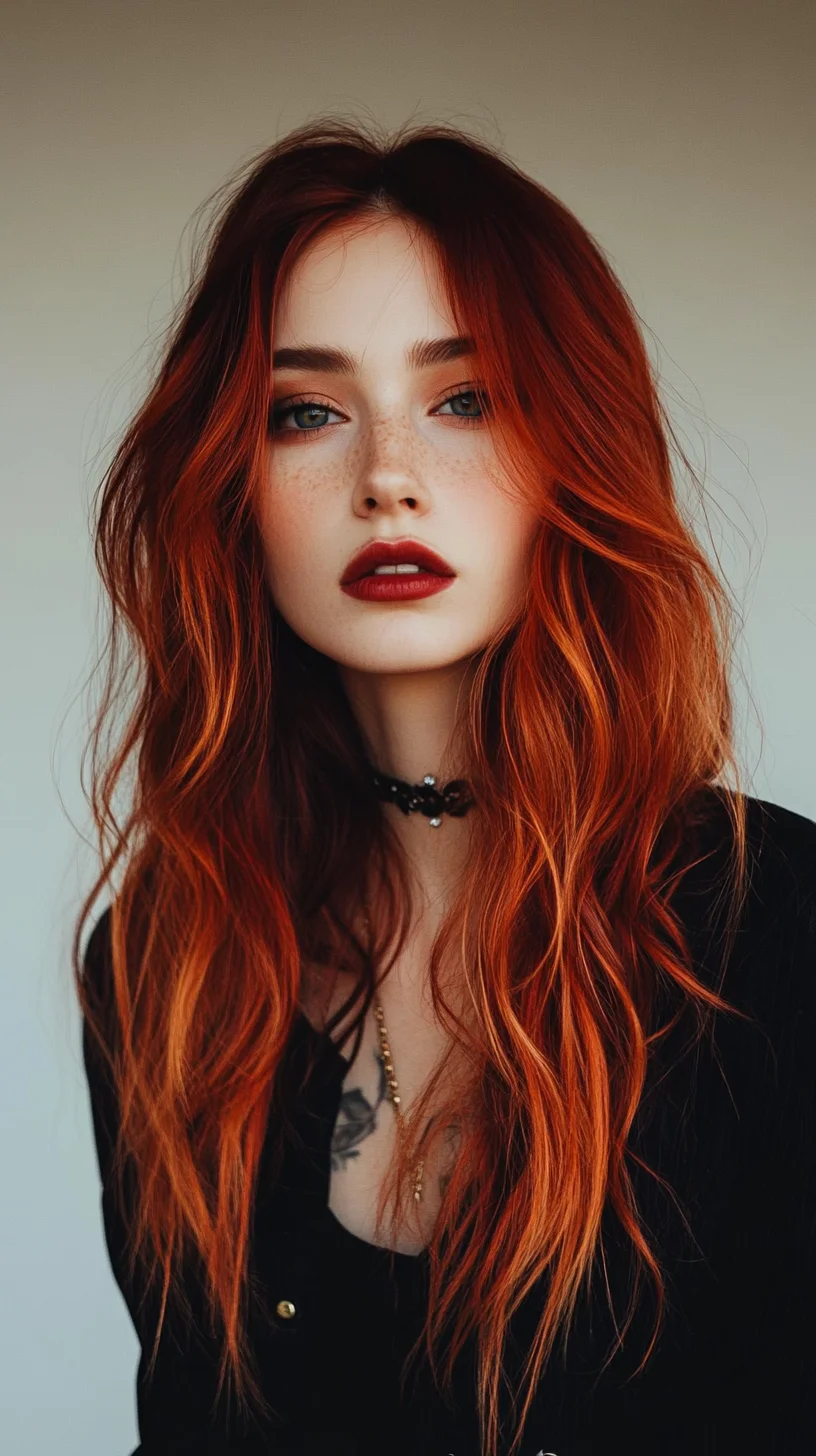 Embrace the Bold: Luscious Fiery Waves for a Striking Look