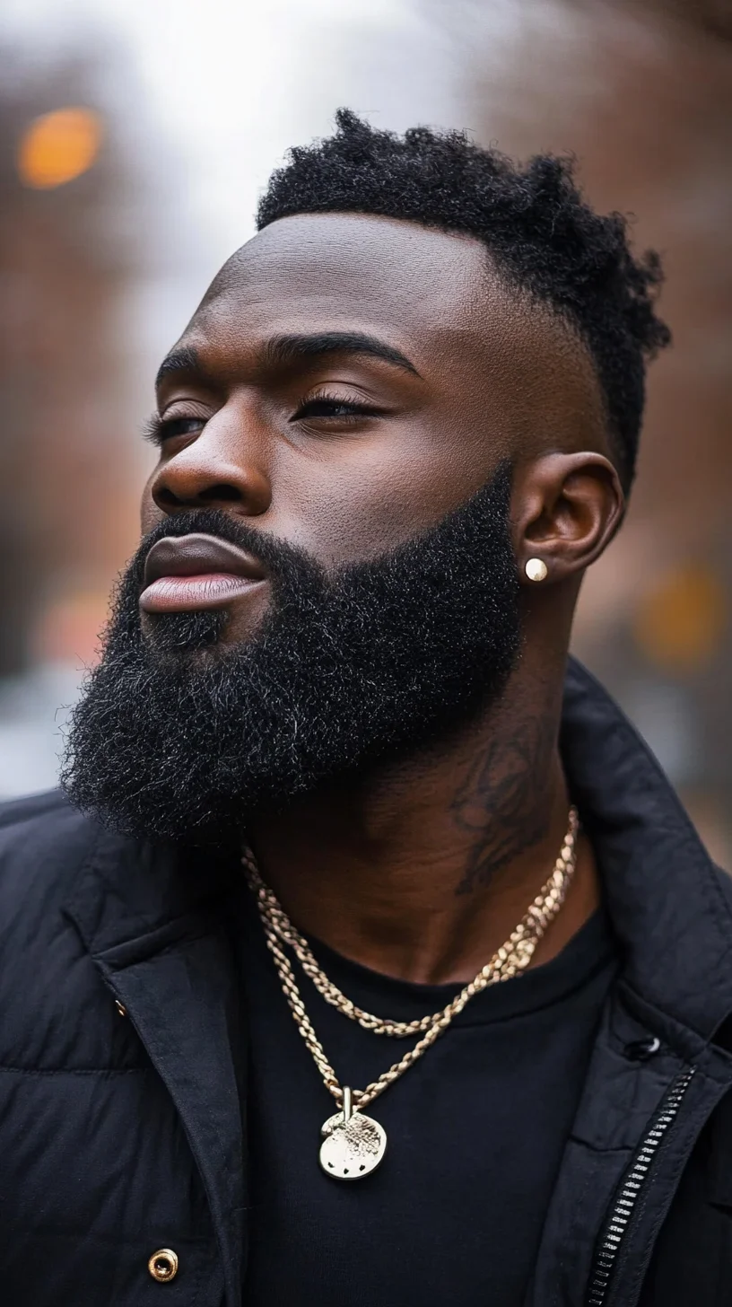 Embrace the Bold: The Crisp Fade with Full Beard for an Edgy Look