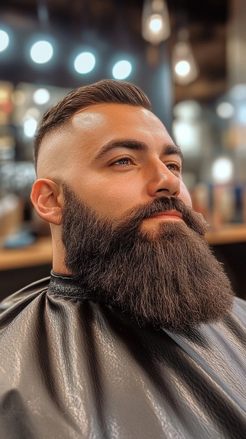Embrace the Bold: The Distinctive Full Beard with Sharp Edges and Volume