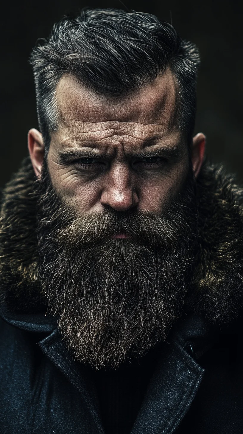 Embrace the Bold: The Full, Textured Beard with Sharp Contours