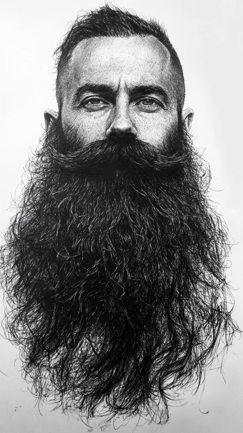Embrace the Bold: The Full Voluminous Beard with Flamboyant Mustache