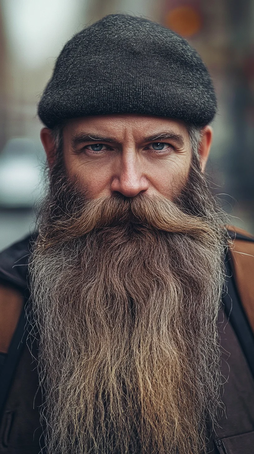 Embrace the Bold: The Majestic Full Beard with Sculpted Moustache