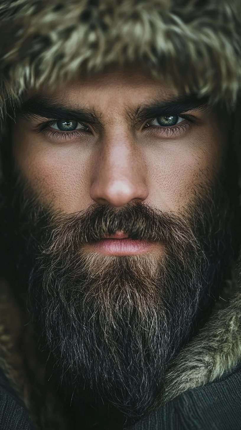 Embrace the Bold: The Rugged Full Beard with a Touch of Wild Elegance