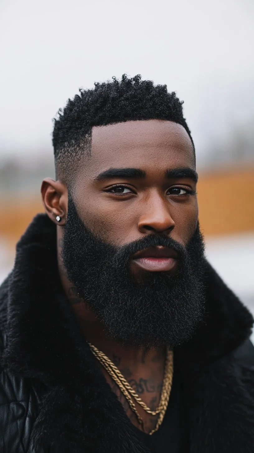 Embrace the Boldness: The Classic Full Beard with Defined Edges