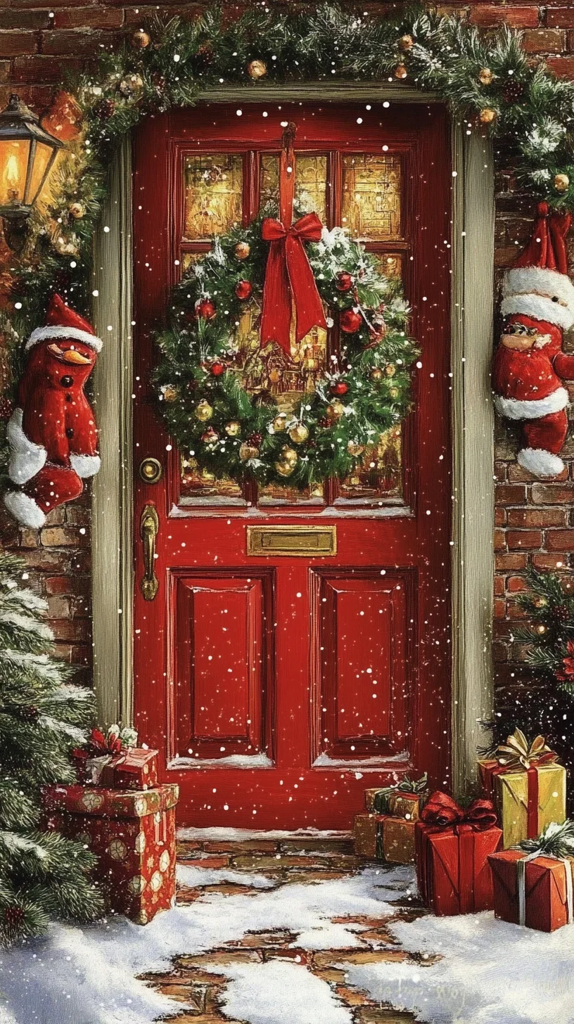 Embrace the Cheer: Captivating Christmas Charm for Your Home Entrance