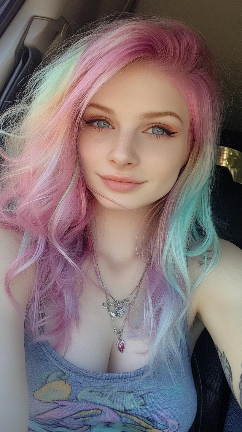 Embrace the Dreamy Ombre: Iridescent Waves with a Pastel Twist