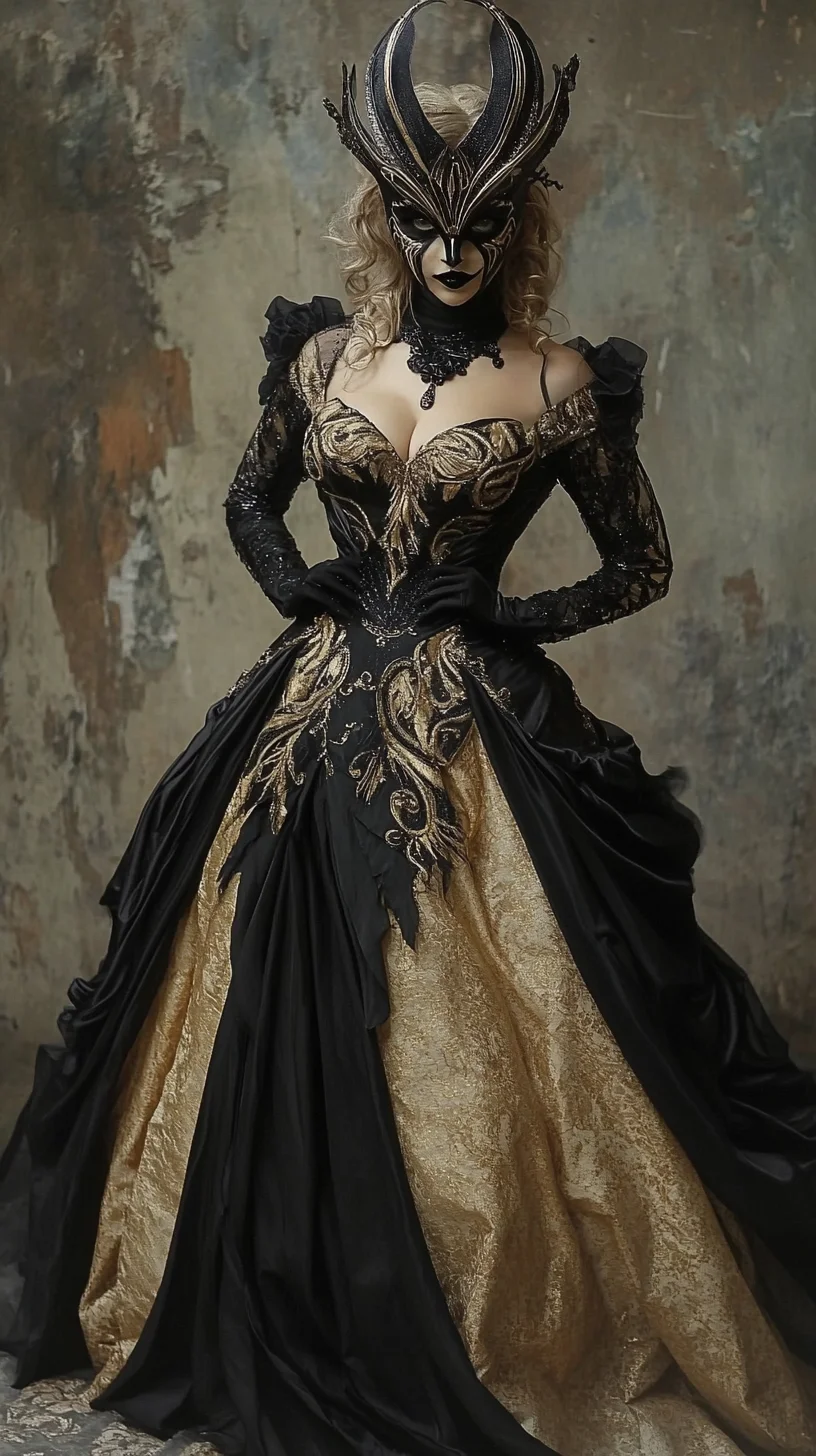 Embrace the Elegance: Dramatic Gothic Glamour with a Touch of Masquerade