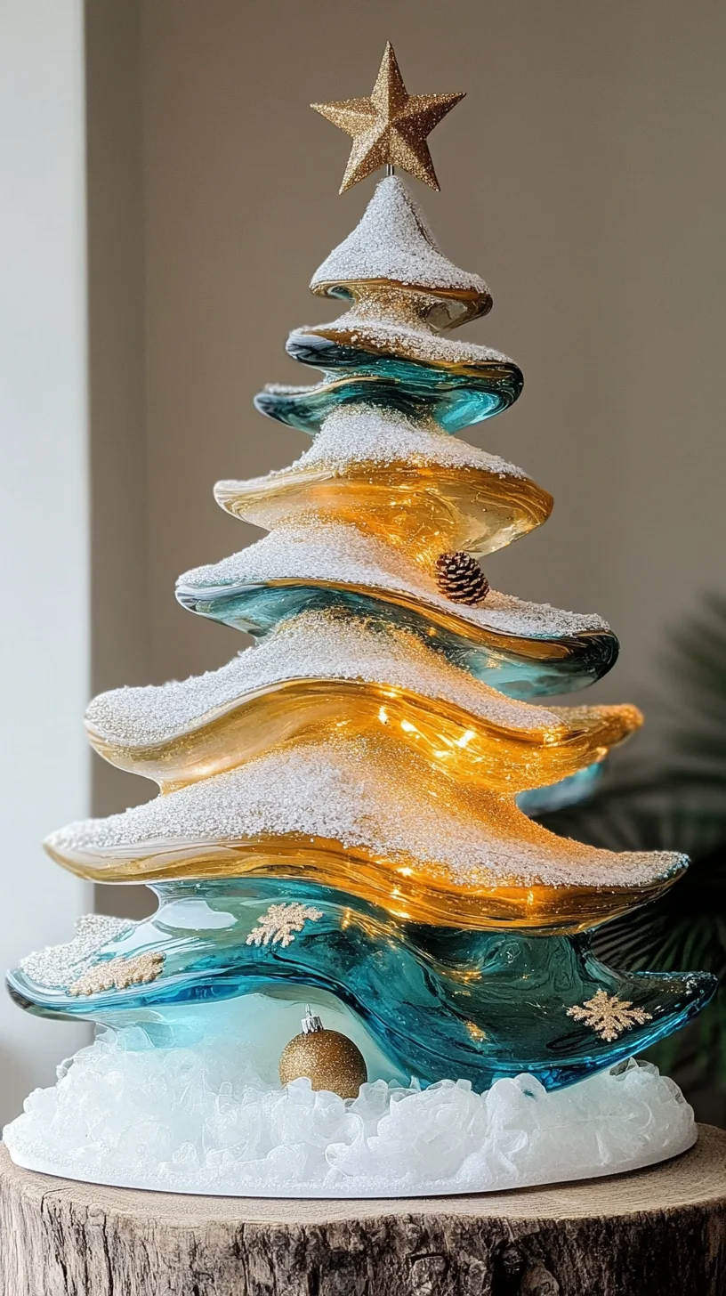 Embrace the Elegance of a Frosted Glass Christmas Tree for a Festive Glow