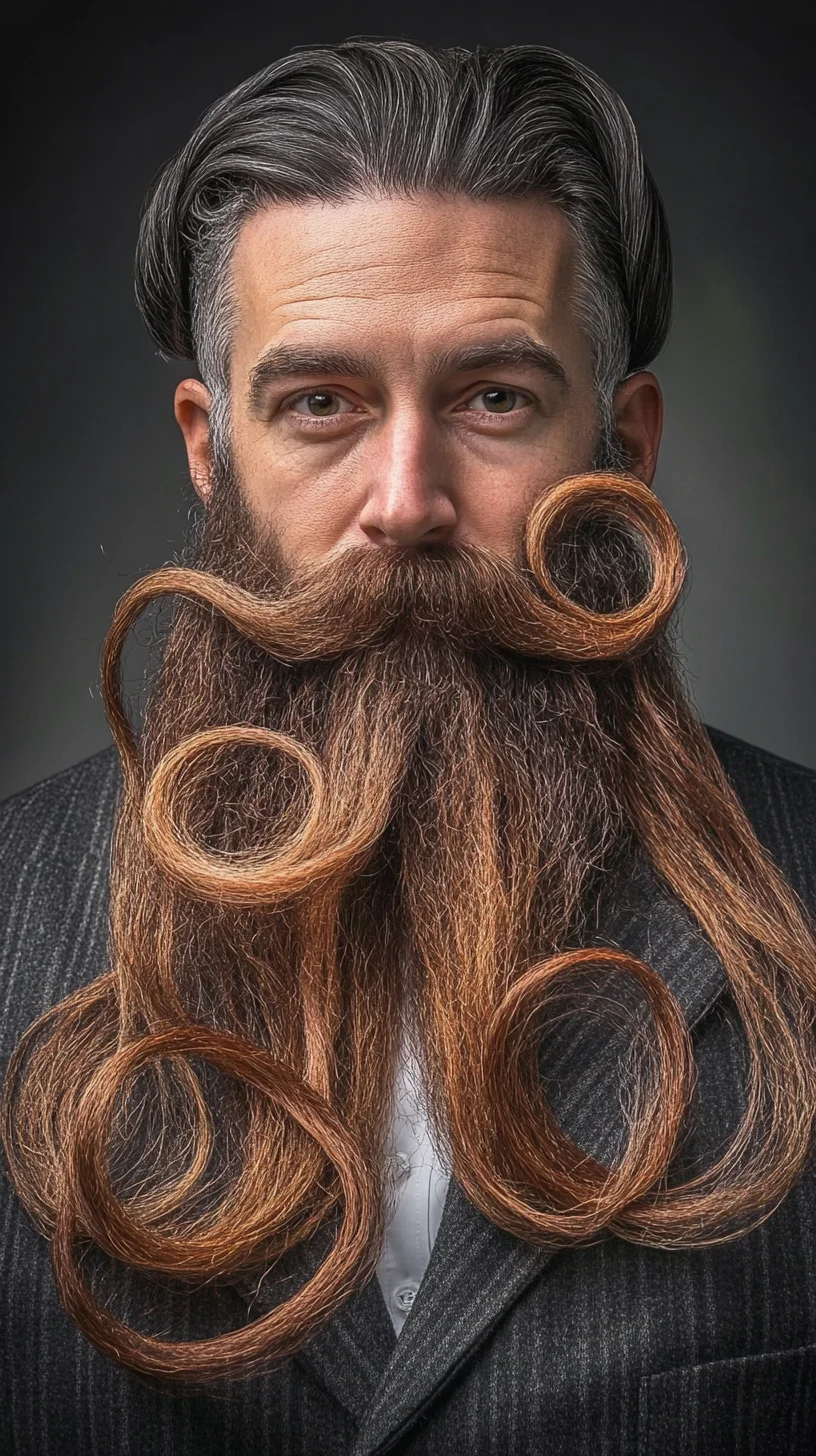 Embrace the Elegance: The Spiraled Artistry of Statement Beards