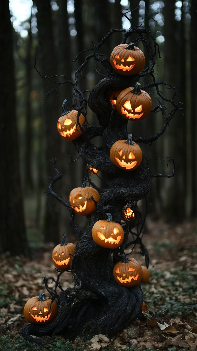 Embrace the Enchanting Charm of Whimsical Haunted Pumpkin Decor