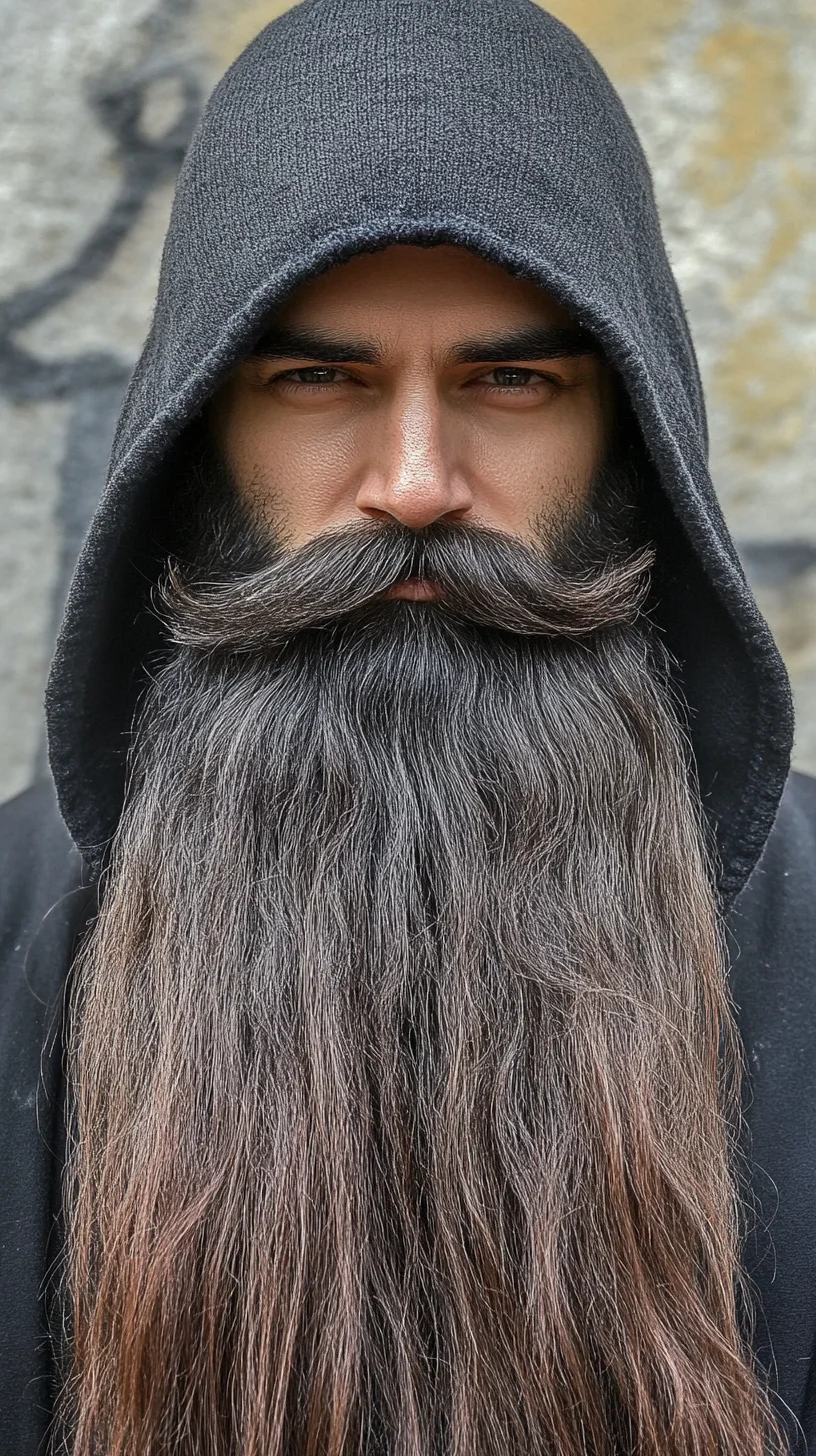 Embrace the Epic: Mastering the Full, Flowing Beard with a Bold Handlebar Twist