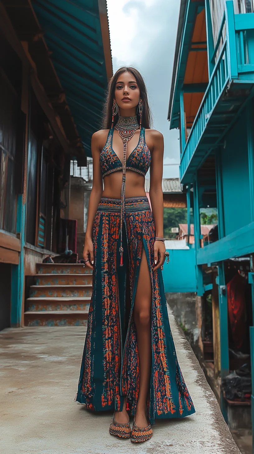 Embrace the Essence of Bohemian Chic with This Vibrant Summer Ensemble