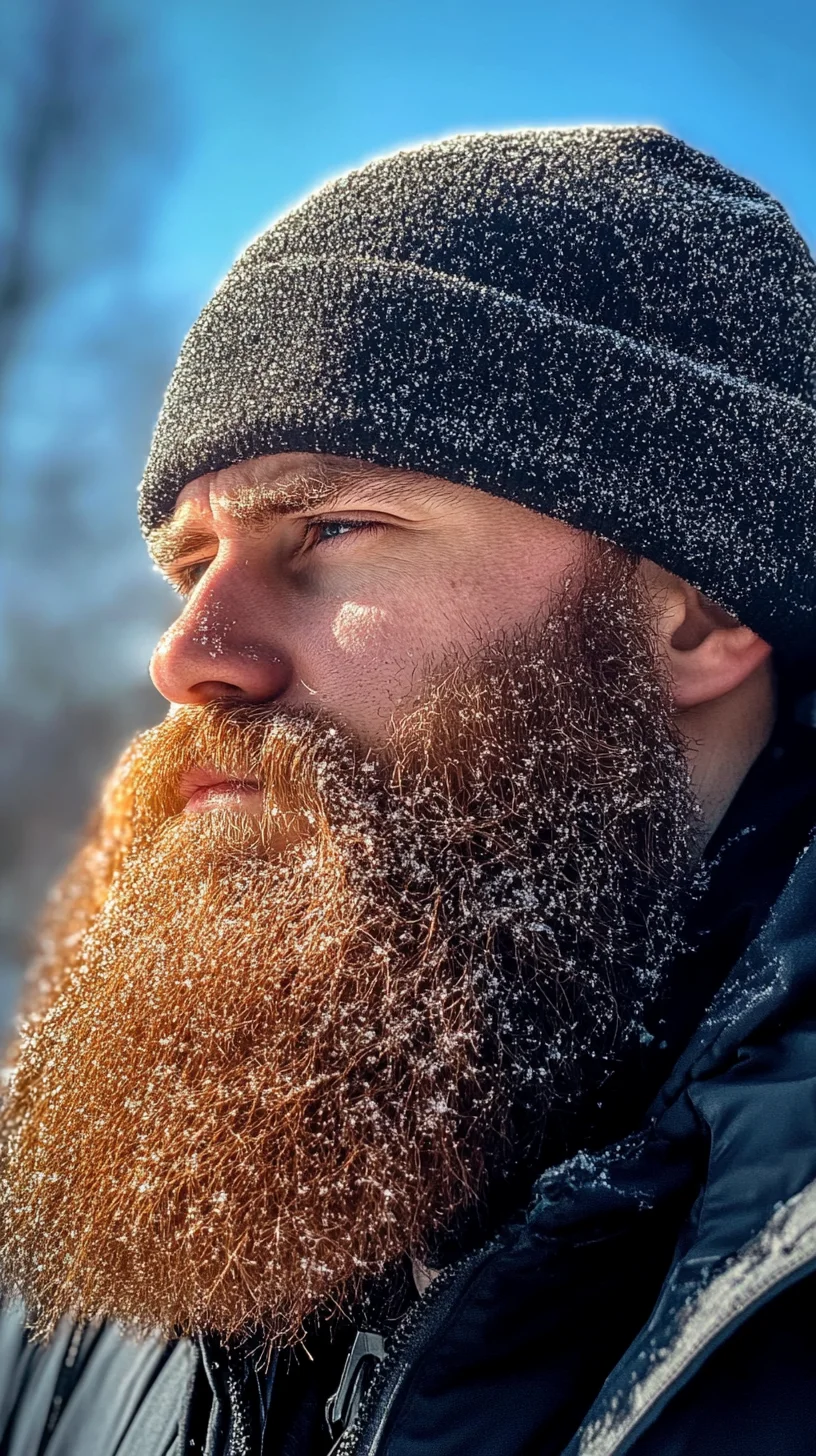 Embrace the Frost: The Majestic Ice-Crafted Beard Style