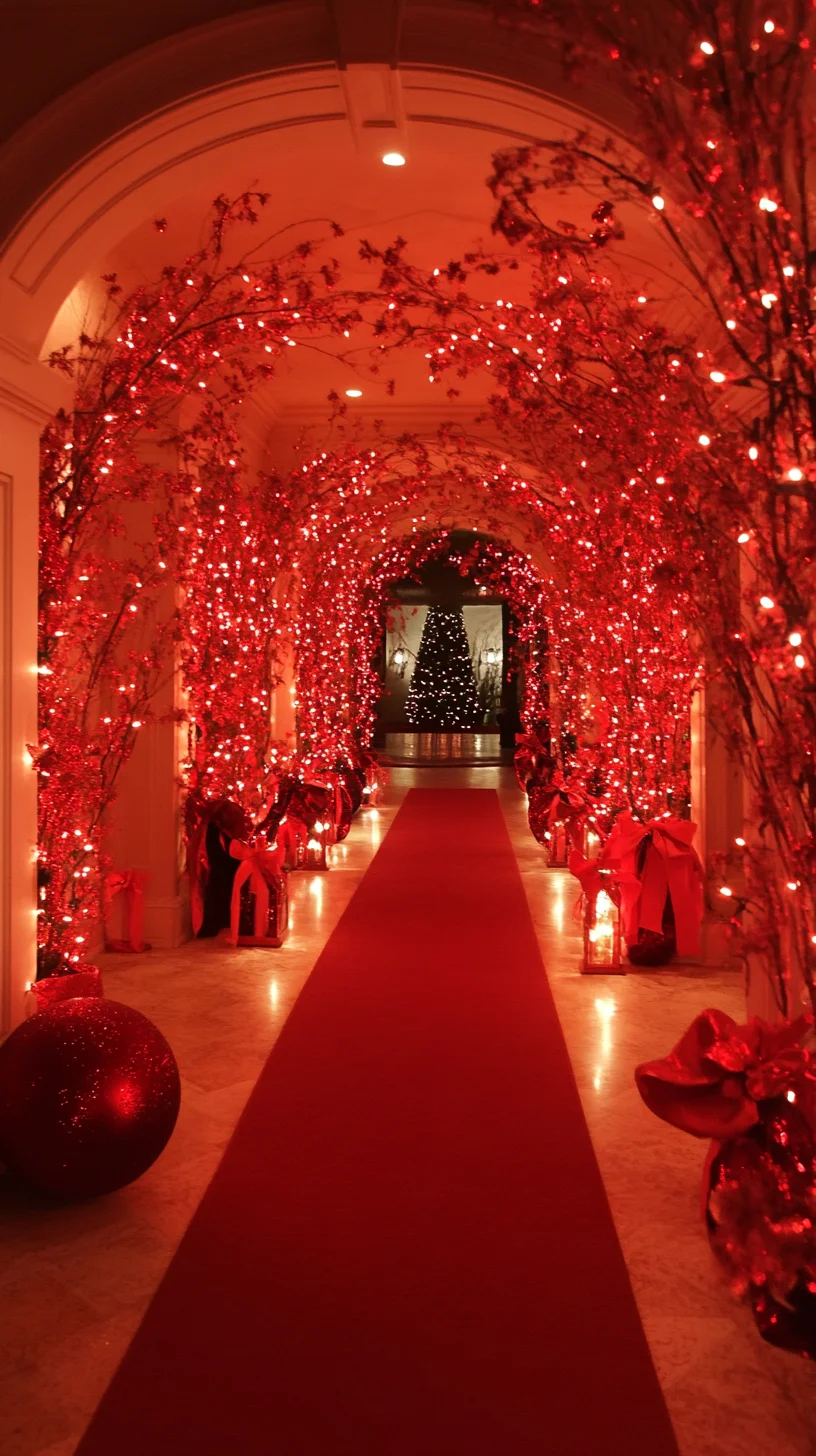 Embrace the Glow: A Festive Red Haven for Enchanting Holiday Celebrations