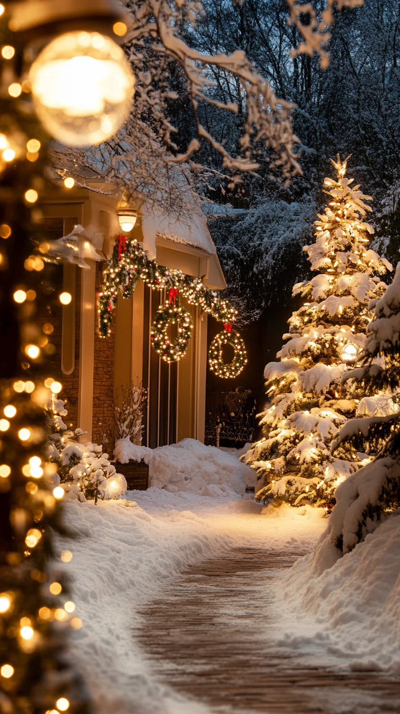 Embrace the Magic of a Snowy Holiday Wonderland with Elegant Outdoor Decor