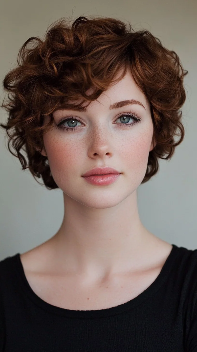 Embrace the Playful Charm of Textured Short Curls
