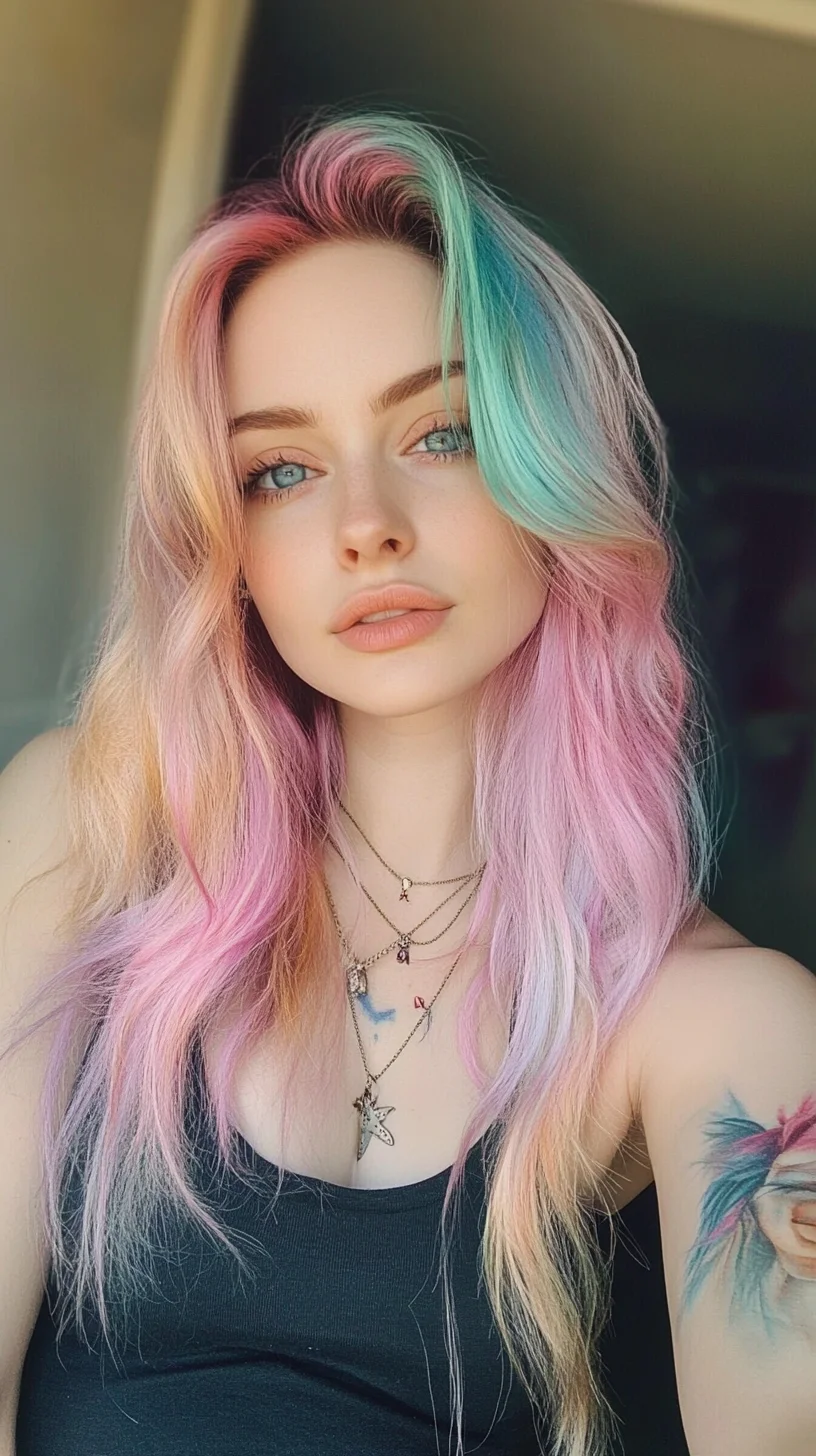 Embrace the Rainbow: A Dreamy Pastel Hair Color That Dazzles