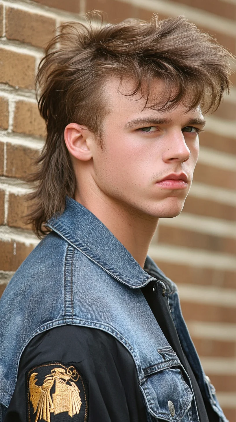 Embrace the Rebel: The Bold Mullet with Vintage Denim Edge