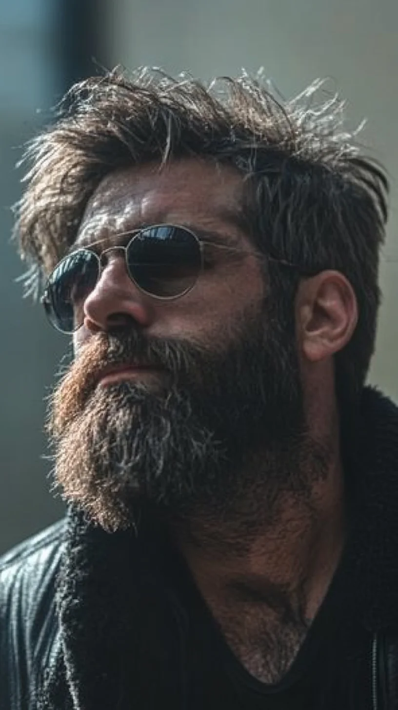 Embrace the Rugged Charm of the Full, Textured Beard Style