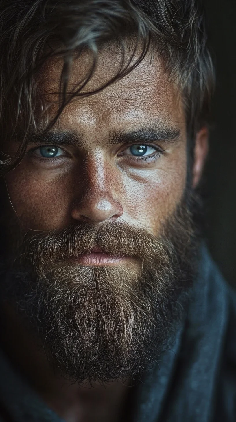 Embrace the Rugged Elegance of the Full, Textured Beard