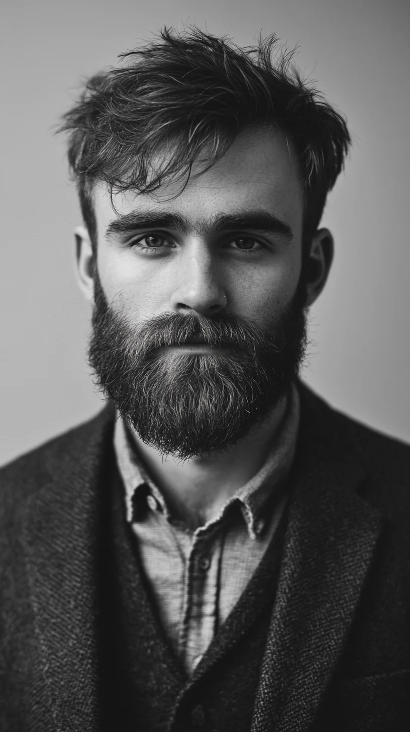 Embrace the Rugged Elegance: The Full Beard with Textured Hair