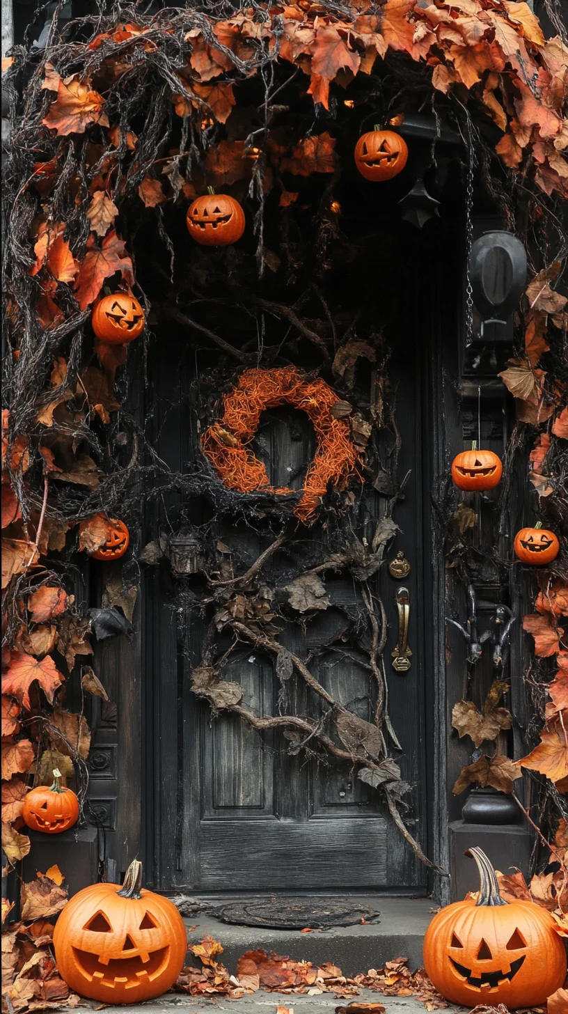 Embrace the Spooky Charm of a Whimsical Halloween Doorway
