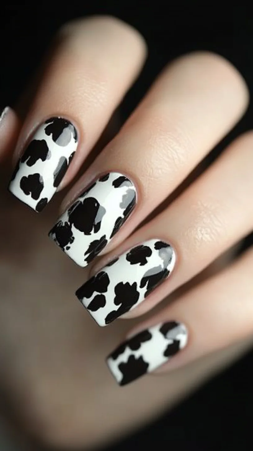 Embrace the Trend: Chic Cow Print Nails for a Fun and Bold Statement