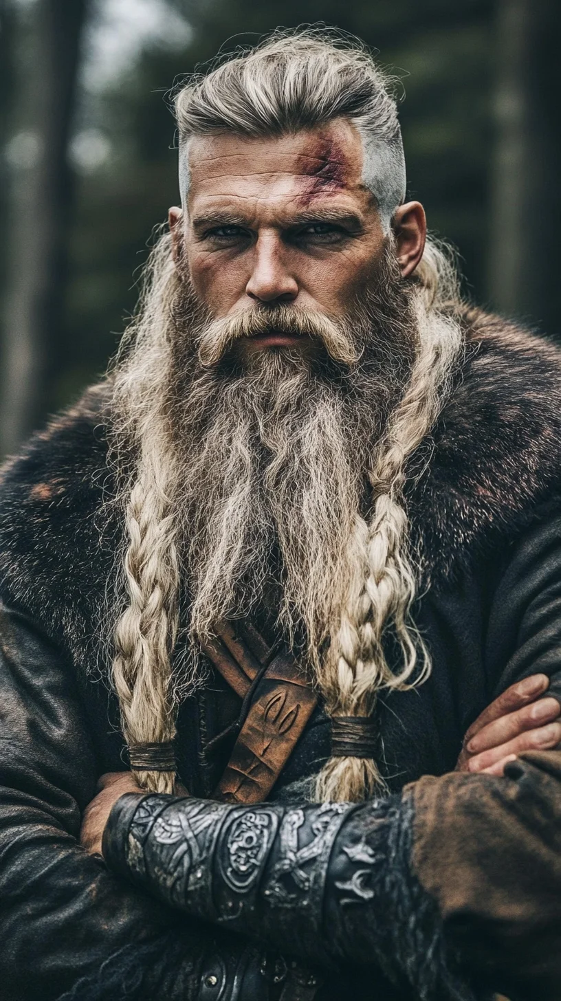 Embrace the Viking Vibe: The Bold Braided Beard and Long Locks