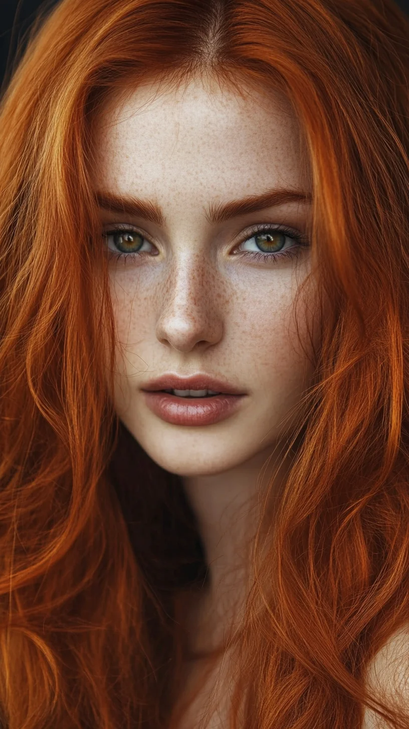 Embrace the Vivid Elegance of Luscious, Wavy Copper Tresses