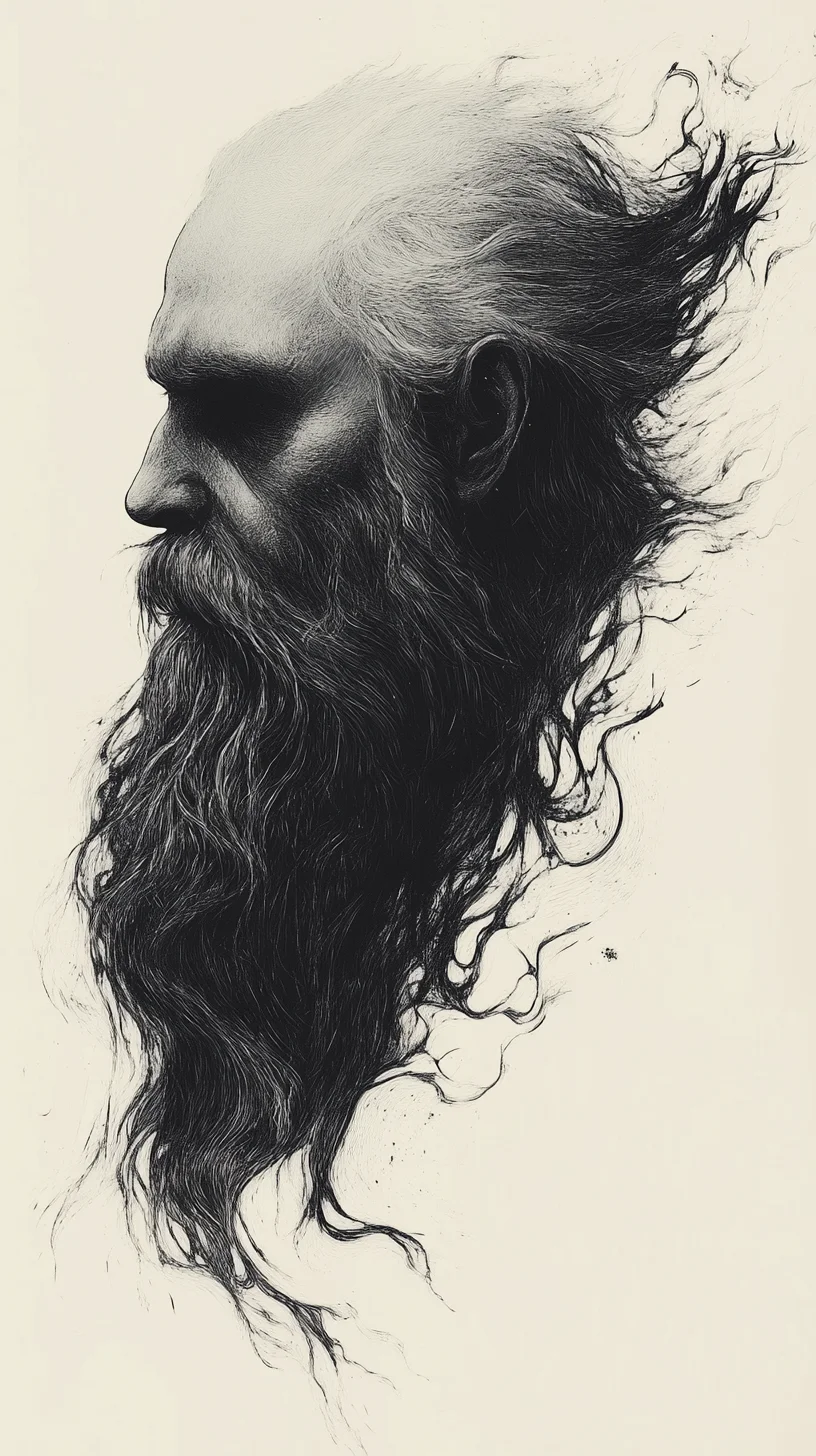 Embrace the Wild: The Majestic Full Beard with Flowing Locks