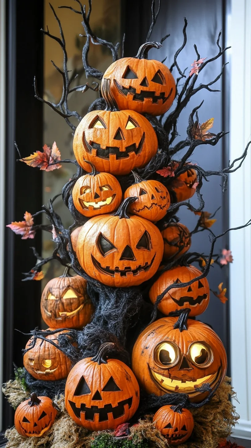 Embrace Whimsical Elegance with a Spooktacular Pumpkin Display