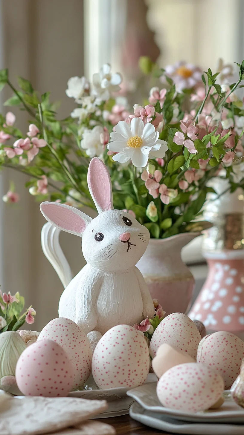 Embrace Whimsical Spring Vibes with Charming Floral and Bunny Decor