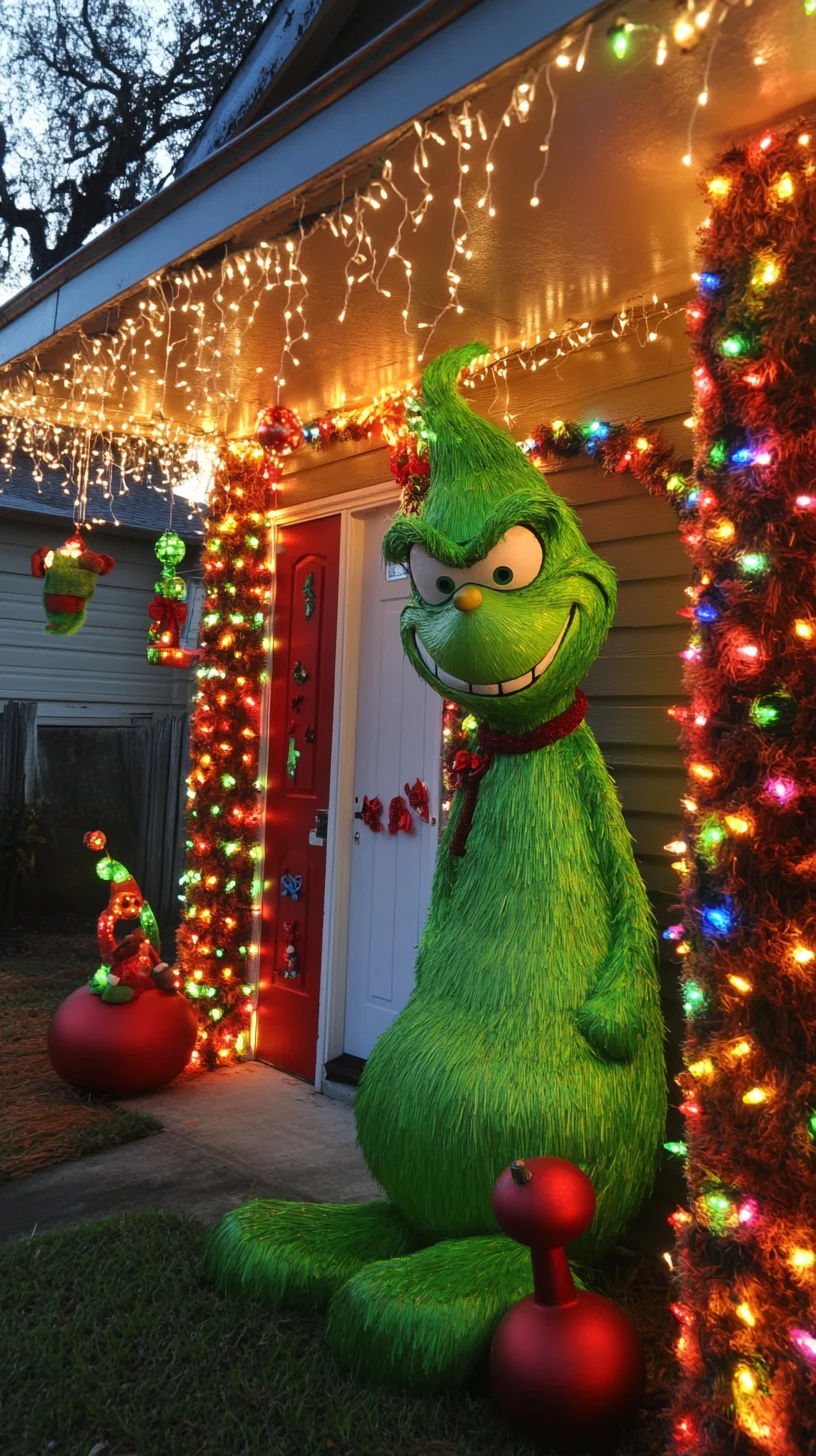 Embrace Whimsy: Transform Your Entryway with Festive Grinch-Inspired Decor
