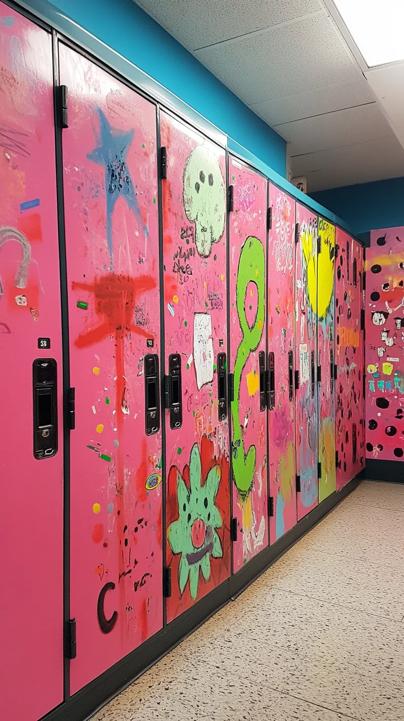Embrace Whimsy: Unleashing Playful Vibes with Bold Locker Decor