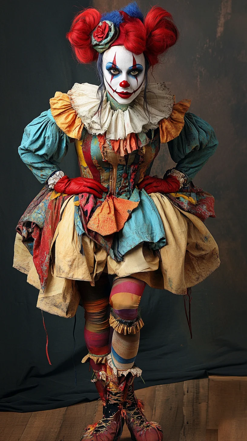 Embrace Whimsy with a Bold, Colorful Clown Couture Look!