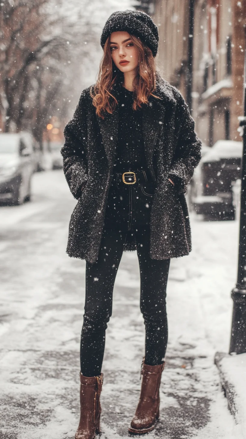 Embrace Winter Chic: Effortlessly Stylish in All-Black Layers