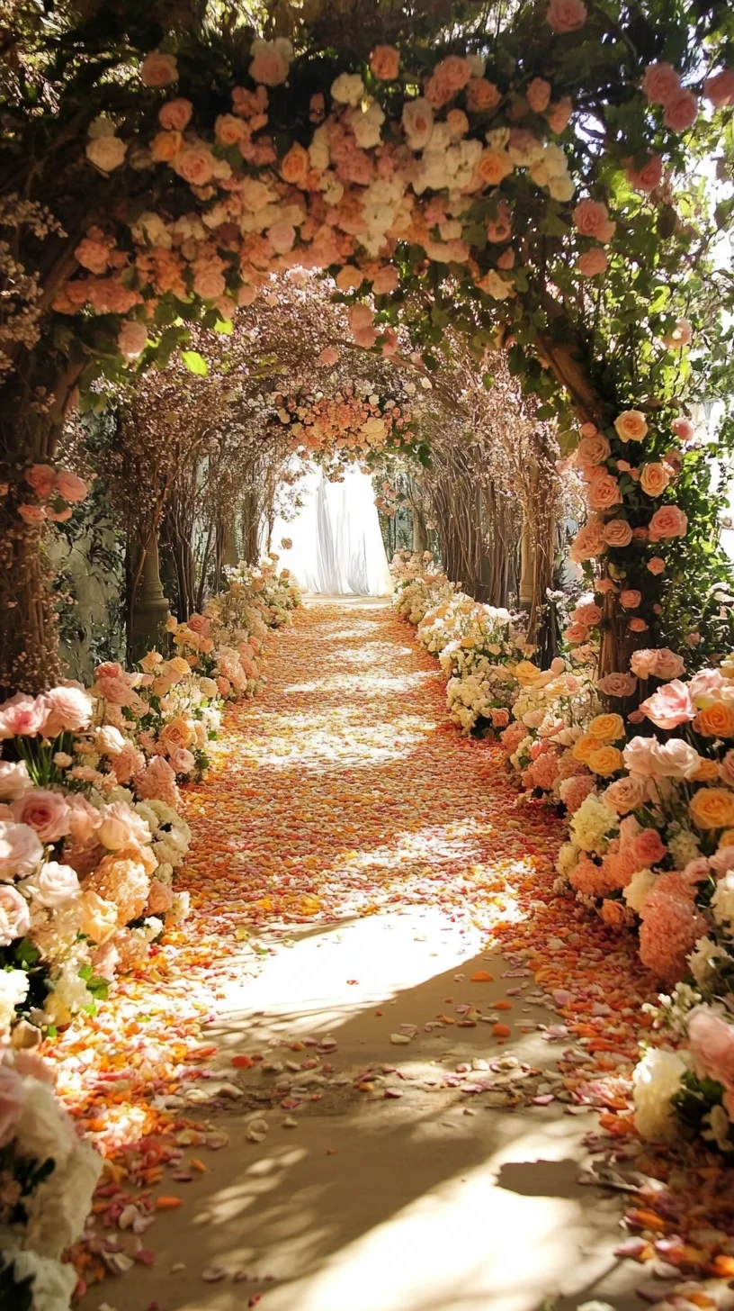 Enchanting Floral Walkway: A Romantic Touch for Every Home Event