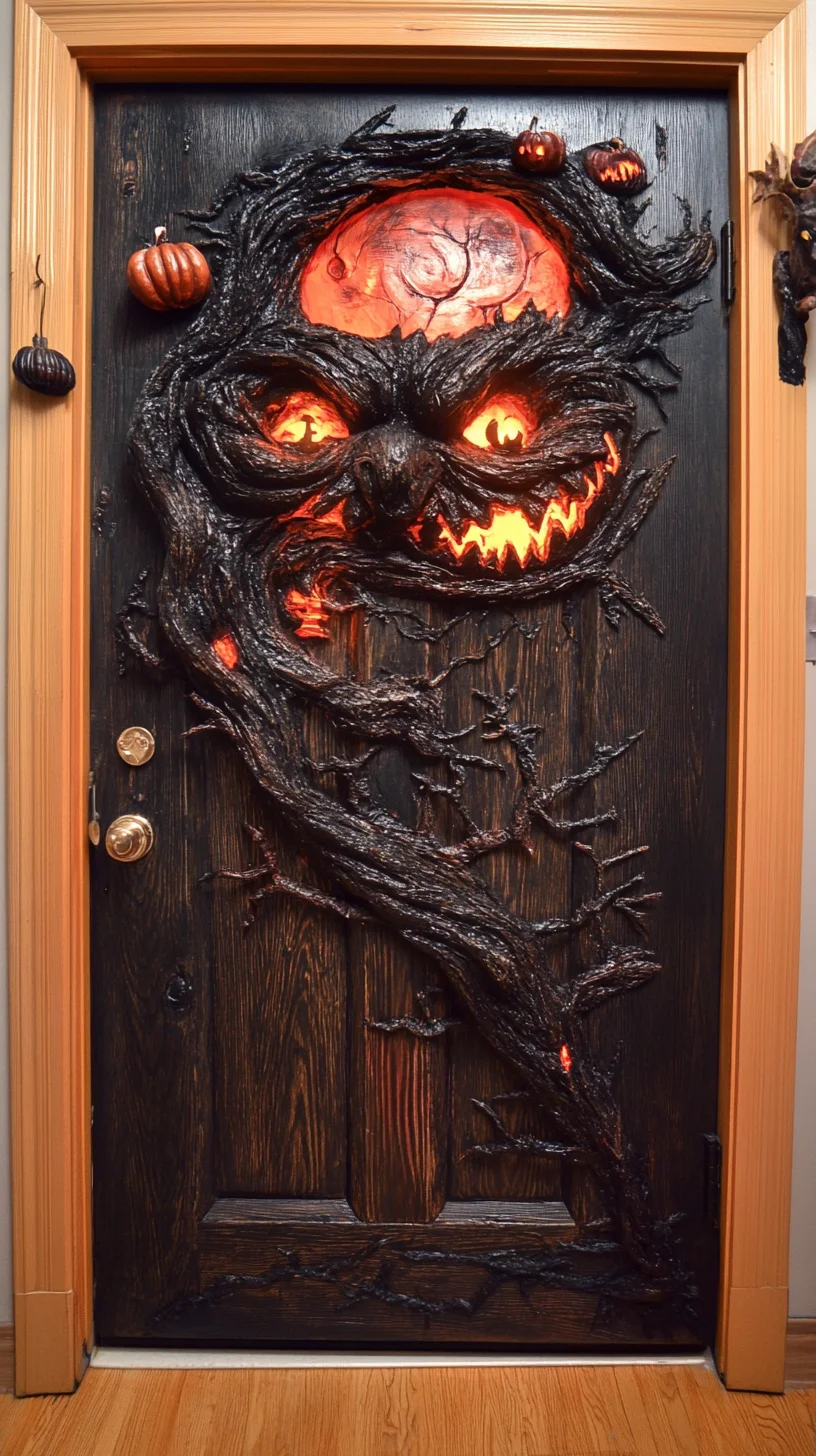 Enchanting Spookiness: Transform Your Entry with Hauntingly Artistic Decor