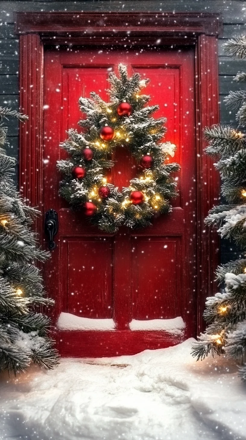 Festive Charm: Elevate Your Entrance with a Vibrant Holiday Welcome
