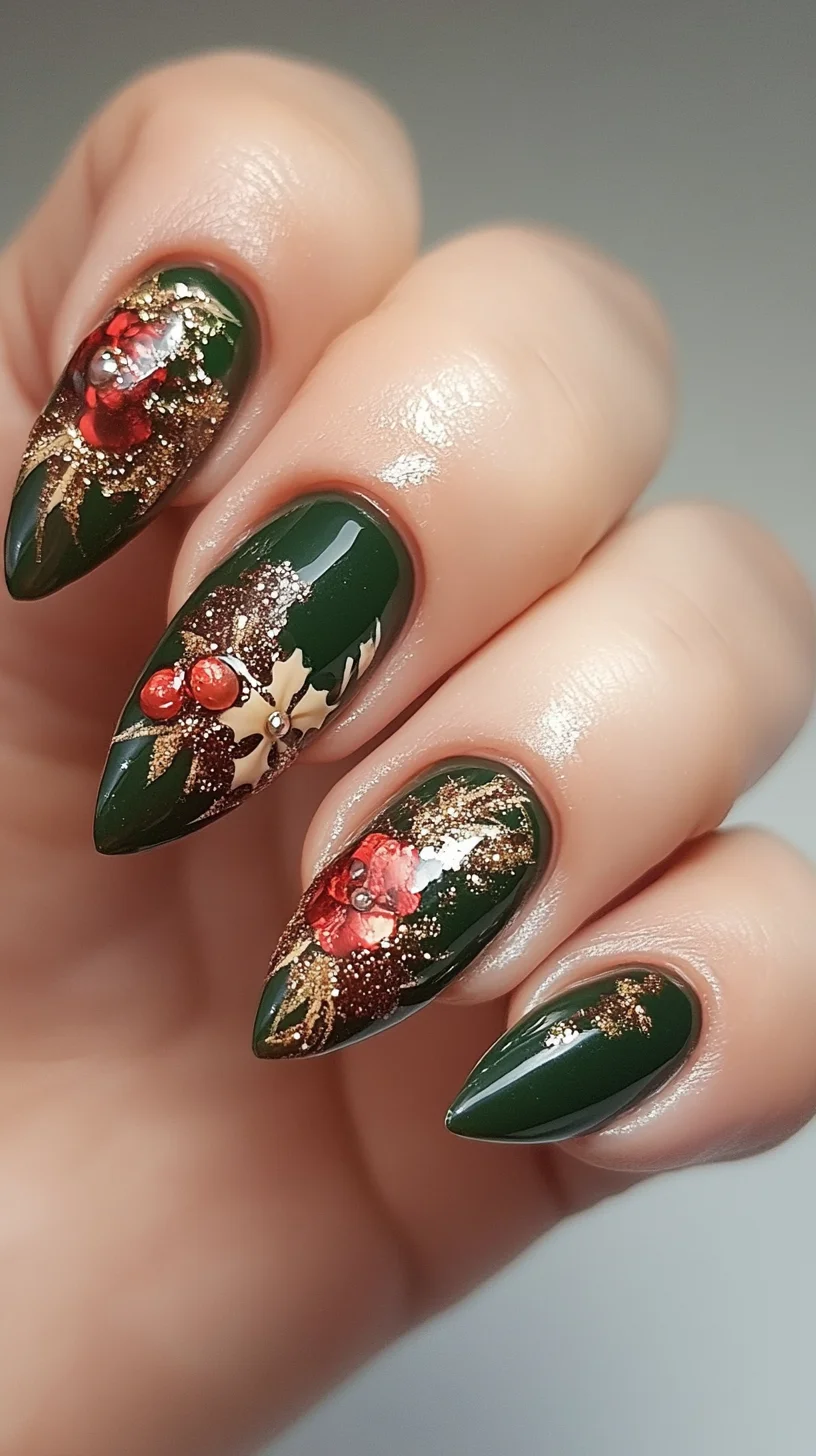 Festive Elegance: A Stunning Christmas Nail Art Style