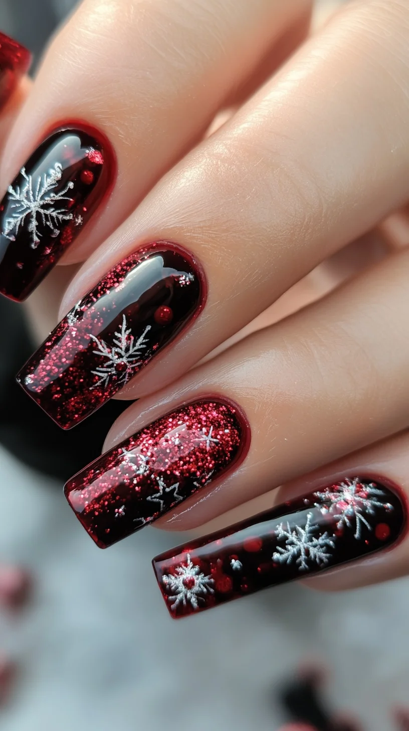Festive Glamour: Stunning Snowflake Nail Art for the Holidays