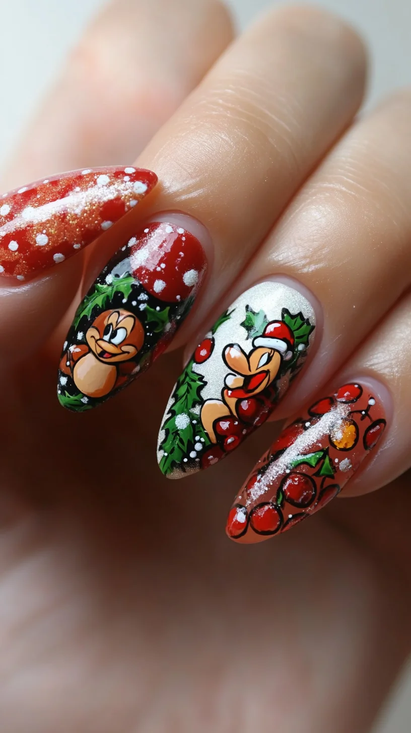 Festive Whimsy: Playful Holiday Nail Art for a Cheerful Touch!