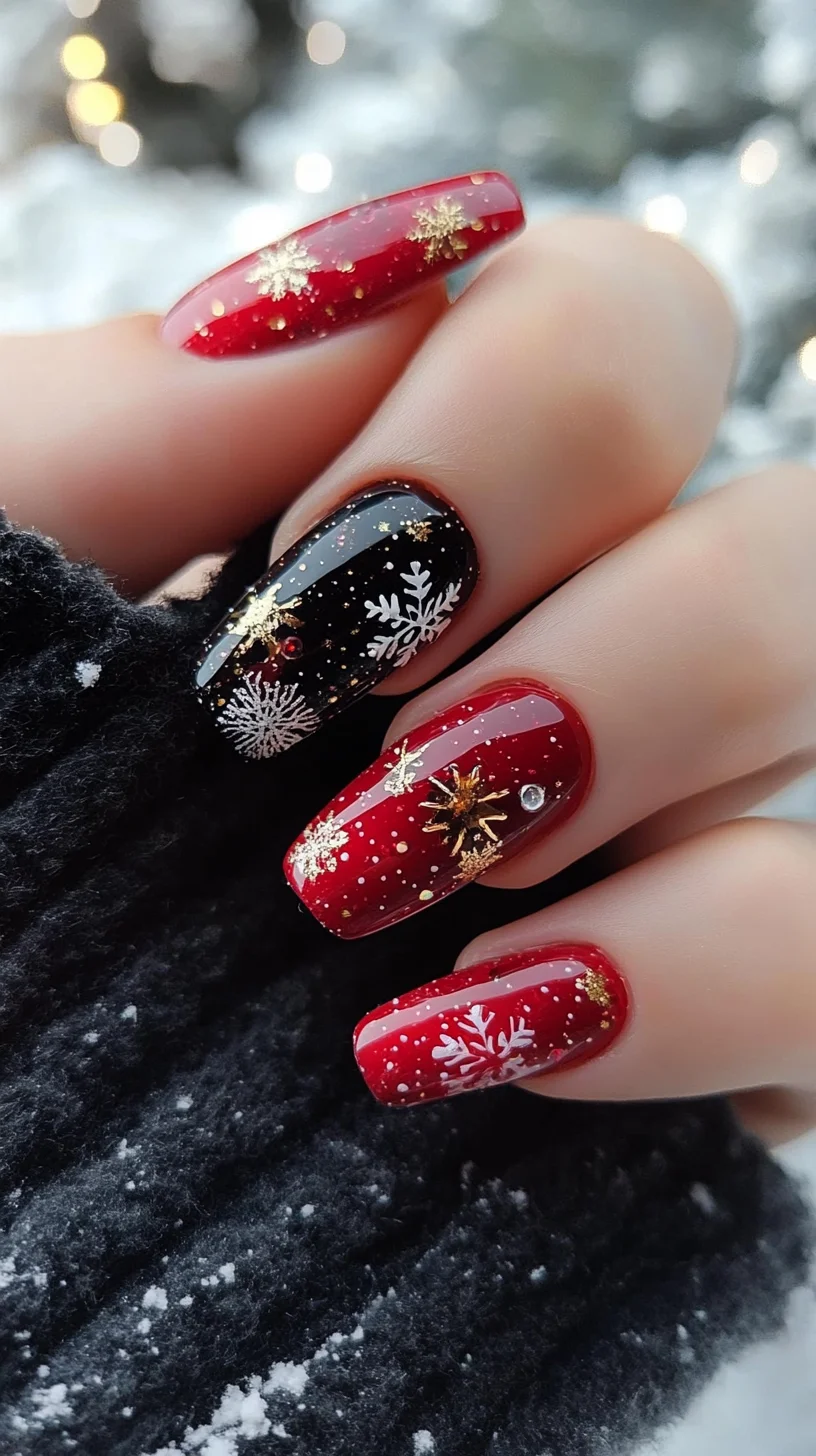 Festive Winter Wonderland Nails: Snowflakes and Sparkle for the Perfect Holiday Look